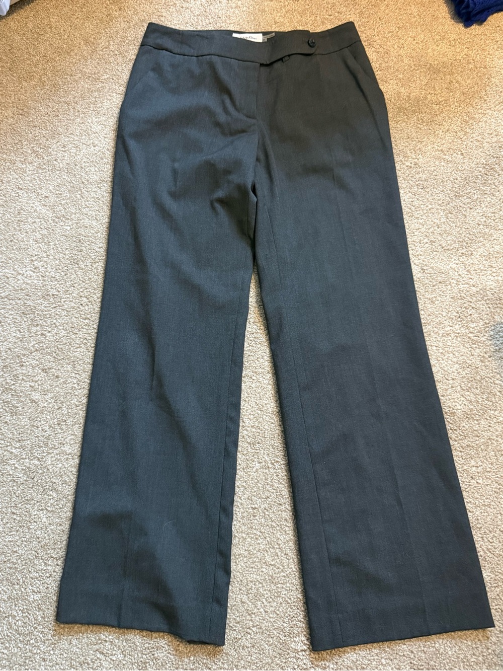 Calvin Klein Black Wide-Leg Dress Trousers
